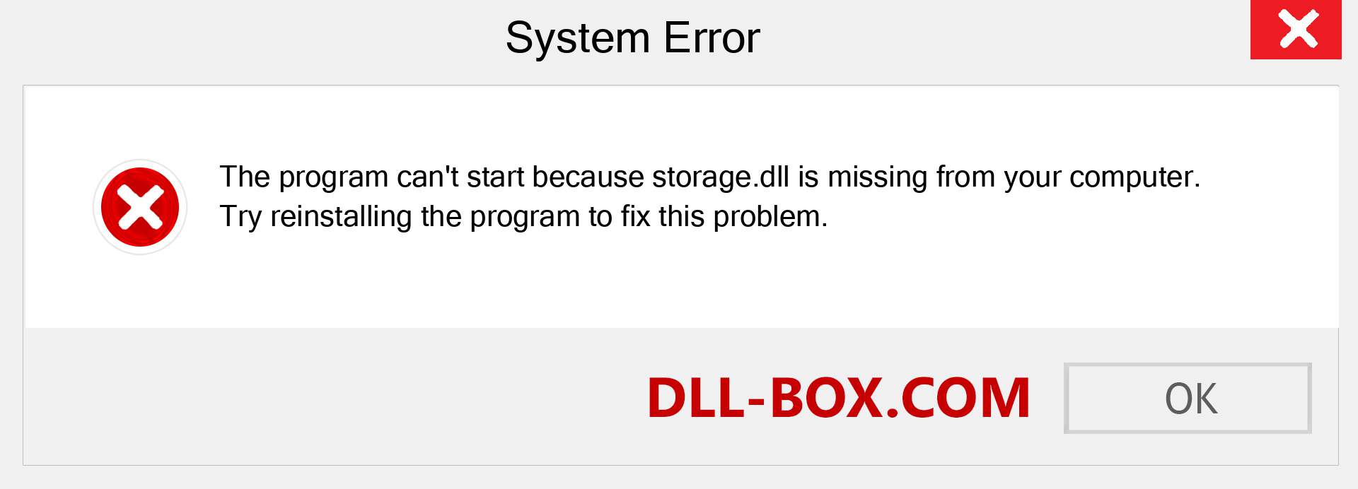  storage.dll file is missing?. Download for Windows 7, 8, 10 - Fix  storage dll Missing Error on Windows, photos, images
